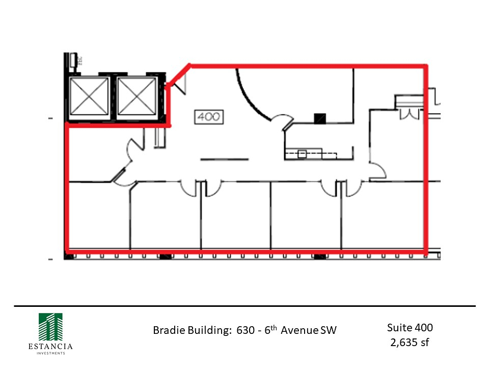 400 - 630 6 Avenue Southwest, Calgary, AB floorplan