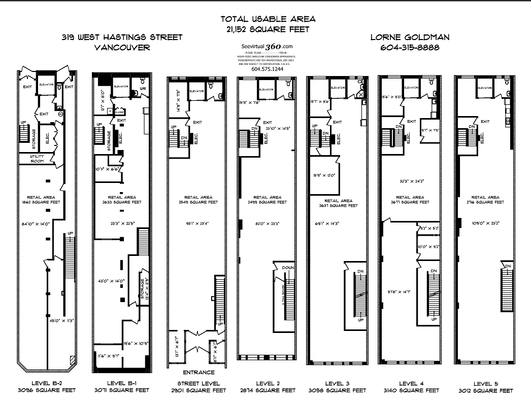 200 - 319 W Hastings St, Vancouver, BC floorplan