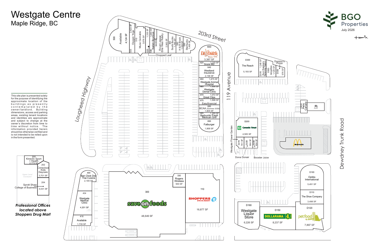 500 - 20395 Lougheed Highway, Maple Ridge, BC floorplan