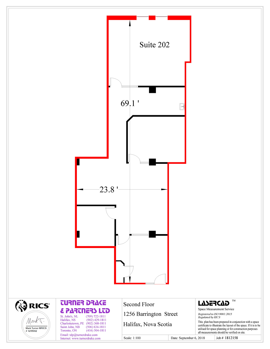 202 - 1256 Barrington St, Halifax, NS floorplan