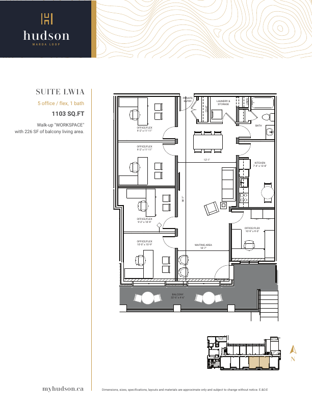111 - 3360 16 Street Southwest, Calgary, AB floorplan