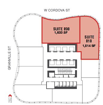 890 - 320 Granville Street, Vancouver, BC floorplan