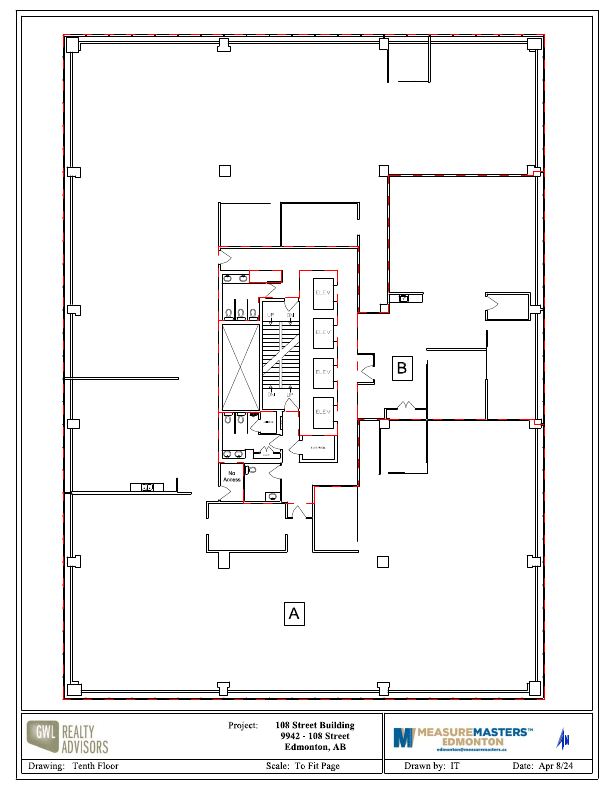 1000 - 9942 108 Street Northwest, Edmonton, AB floorplan