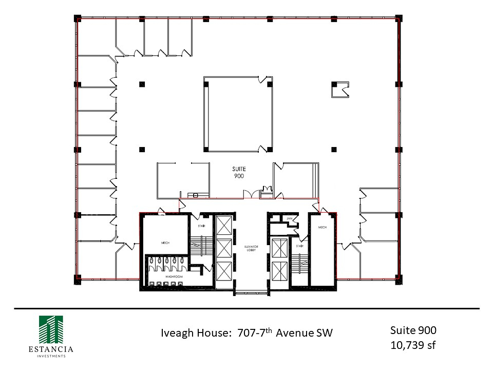 900 - 707 7 Avenue Southwest, Calgary, AB floorplan