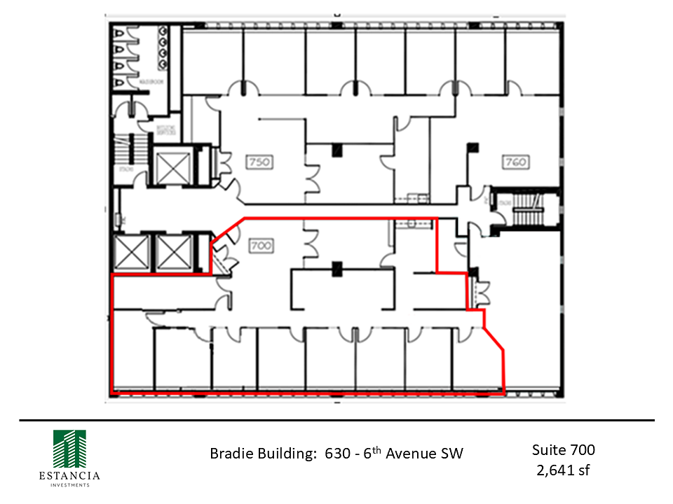 700 - 630 6 Avenue Southwest, Calgary, AB floorplan