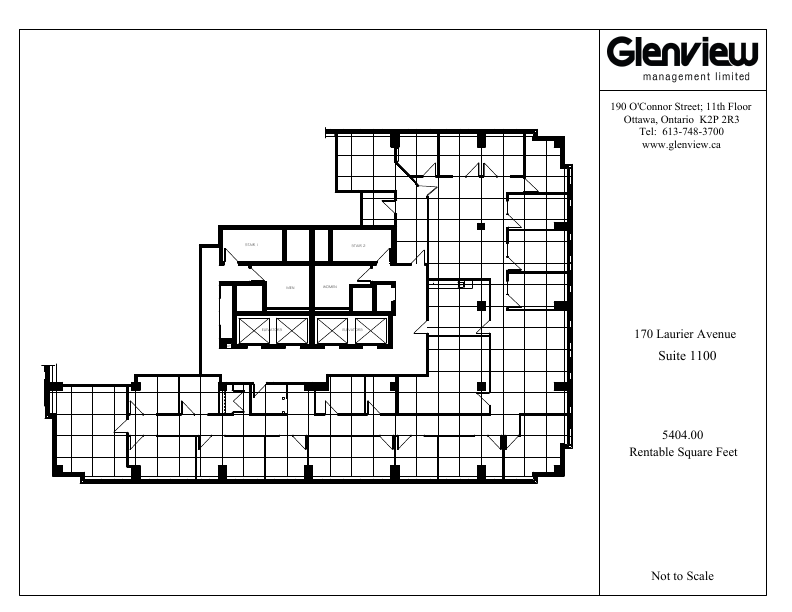 1100 - 170 Laurier Ave W, Ottawa, ON floorplan