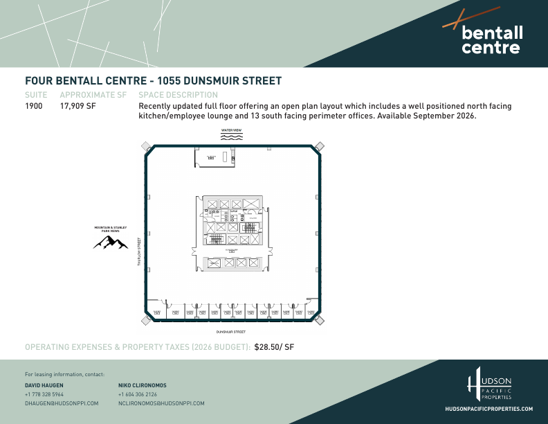 1900 - 1055 Dunsmuir Street, Vancouver, BC floorplan