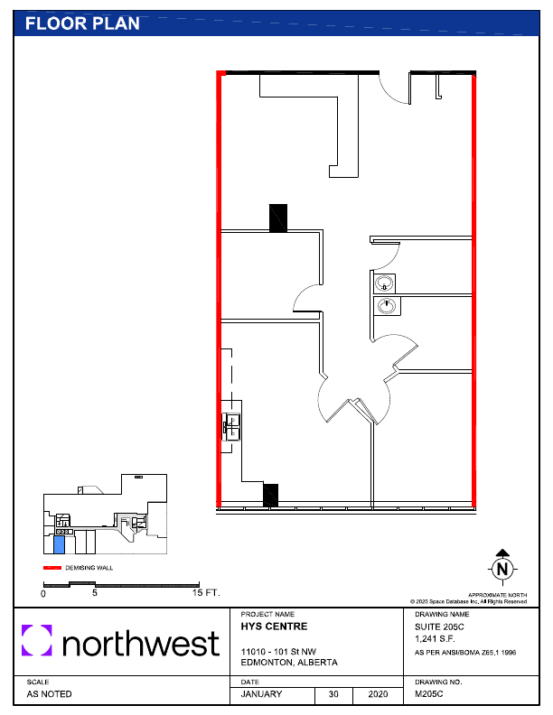 205C - 11010 101 St NW, Edmonton, AB floorplan