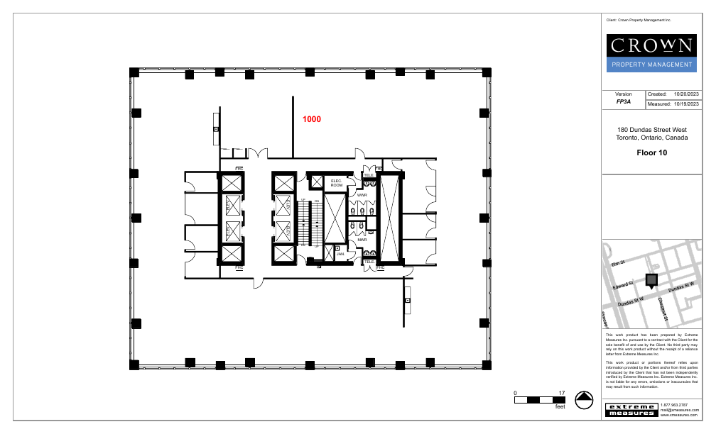 1000 - 180 Dundas Street West, Toronto, ON floorplan