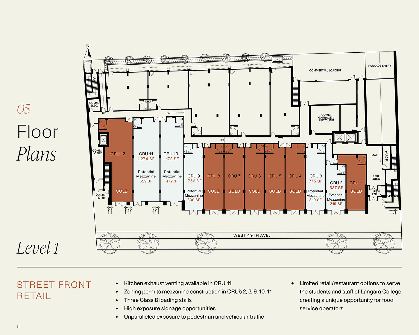 CRU 10 - 131 West 49th Avenue, Vancouver, BC floorplan