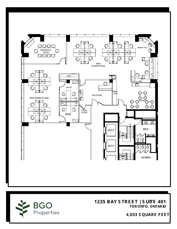 0401 - 1235 Bay Street, Toronto, ON floorplan