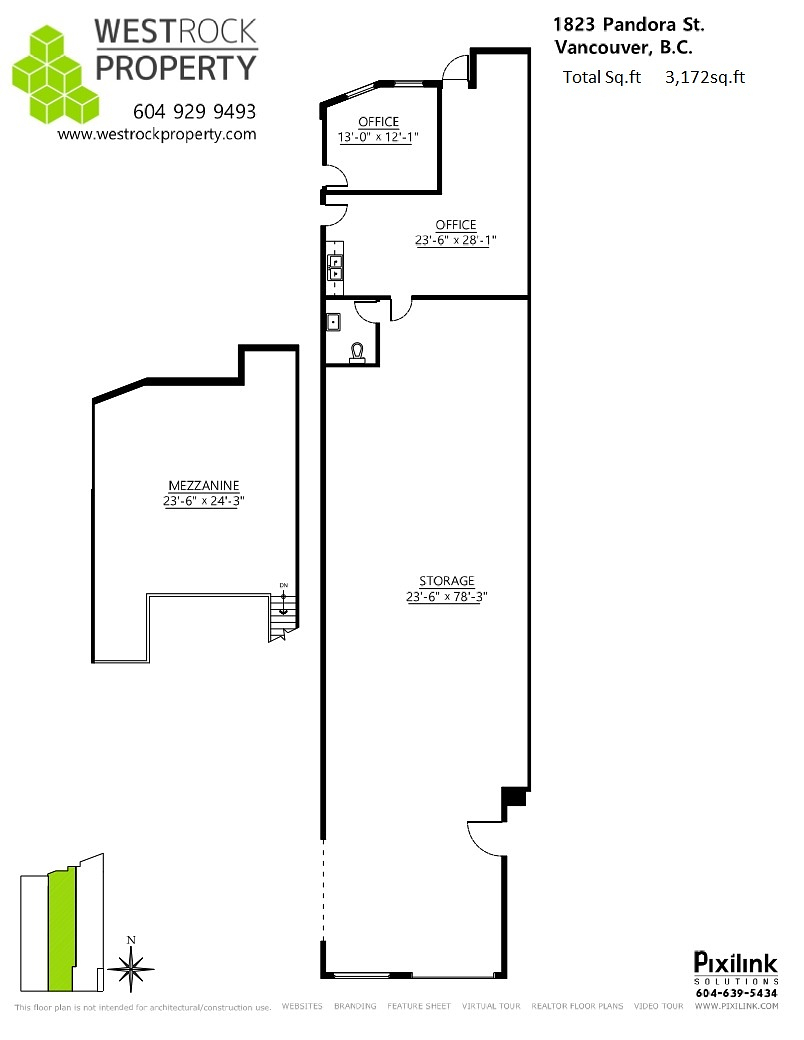 1823 - 1823 Pandora Street, Vancouver, BC floorplan