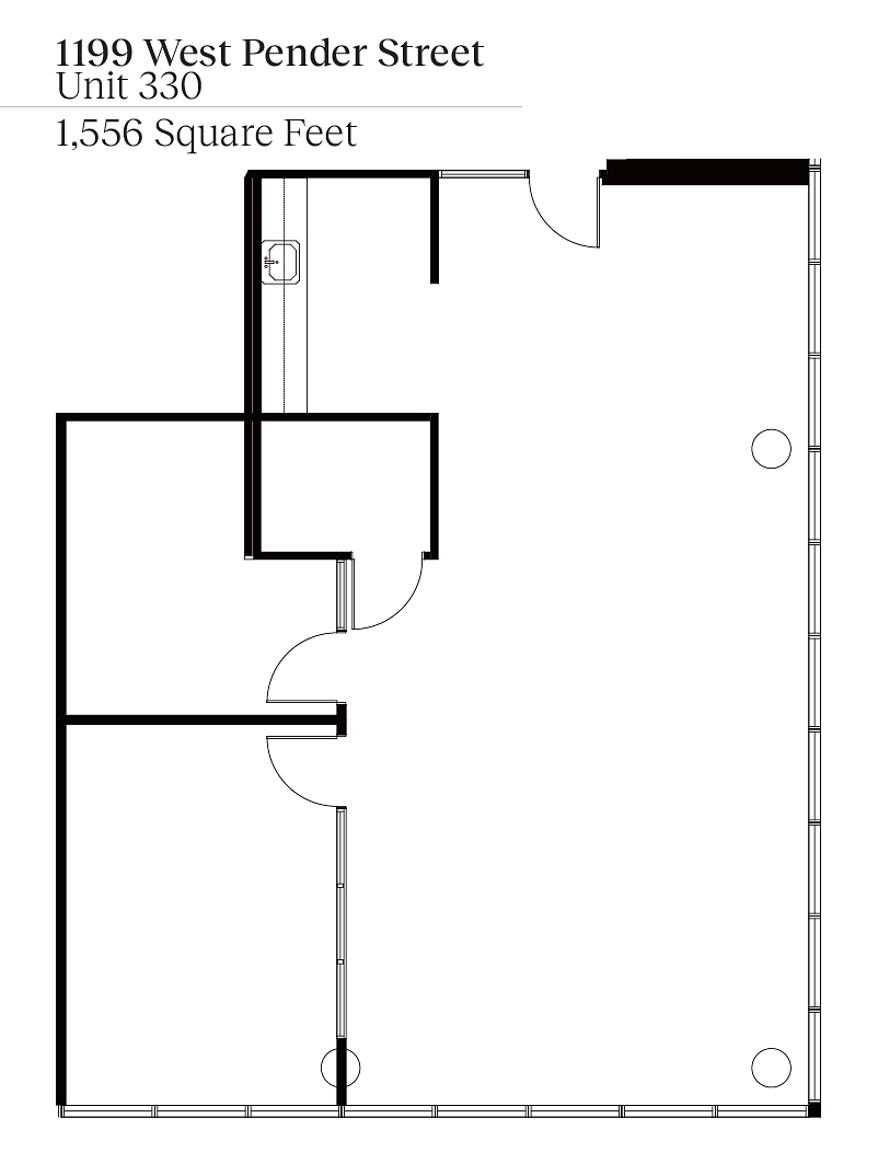330 - 1199 West Pender Street, Vancouver, BC floorplan