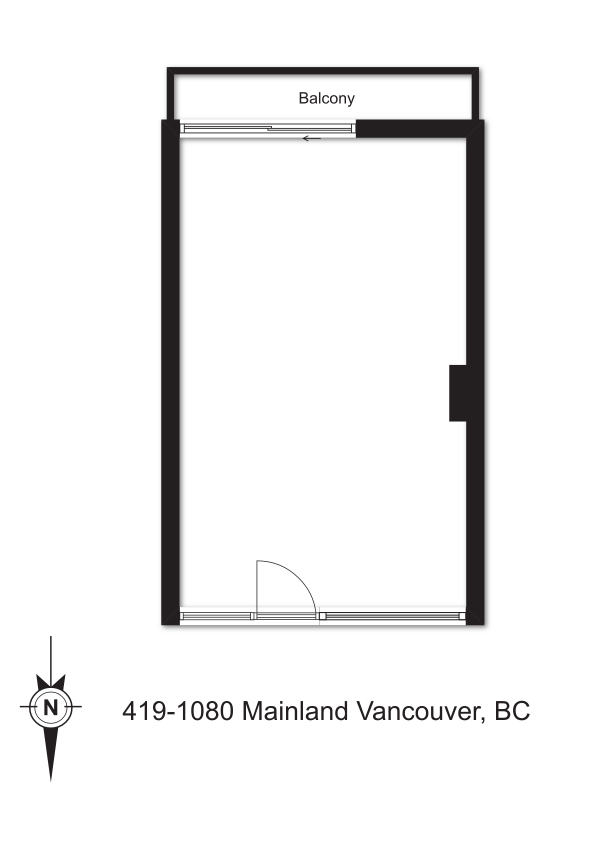 419 - 1080 Mainland St, Vancouver, BC floorplan