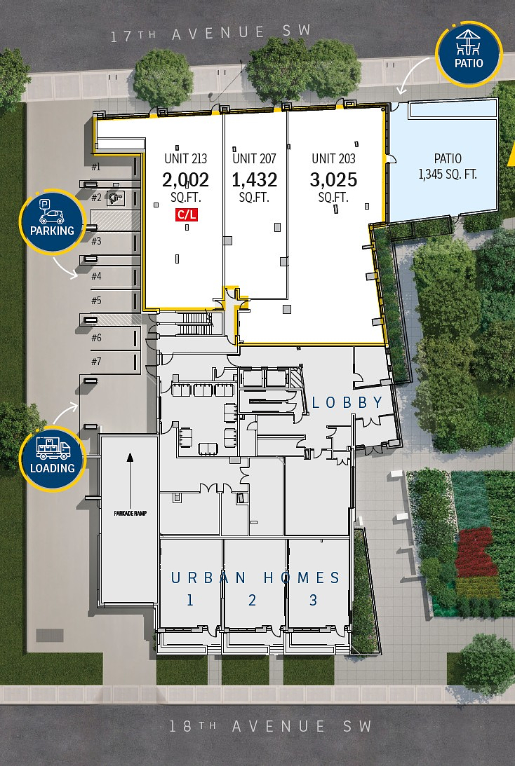 203 - 205 17 Avenue Southwest, Calgary, AB floorplan