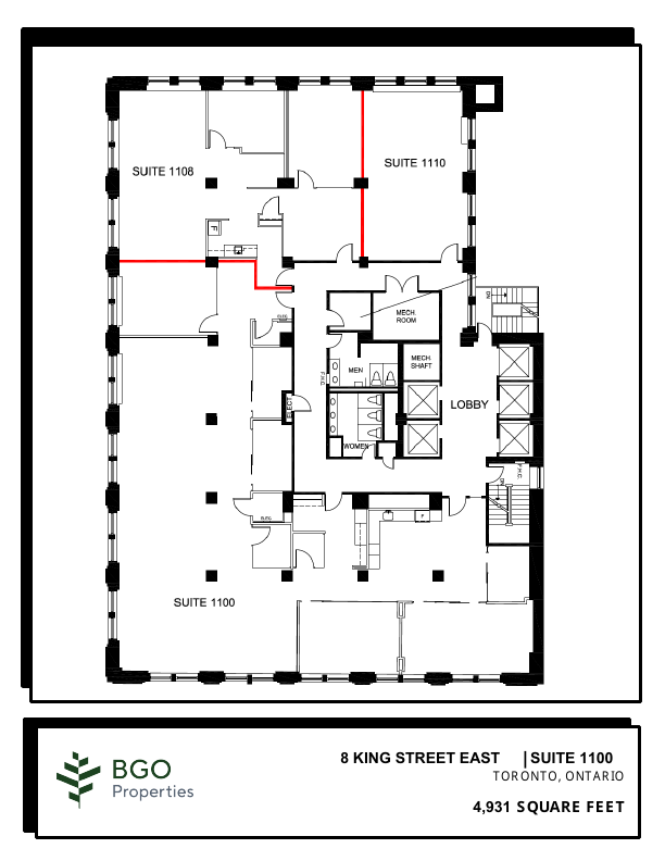 1100 - 8 King Street East, Toronto, ON floorplan