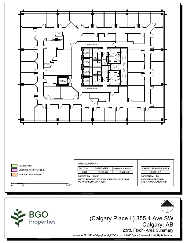 2300 - 400-355 4 Avenue Southwest, Calgary, AB floorplan