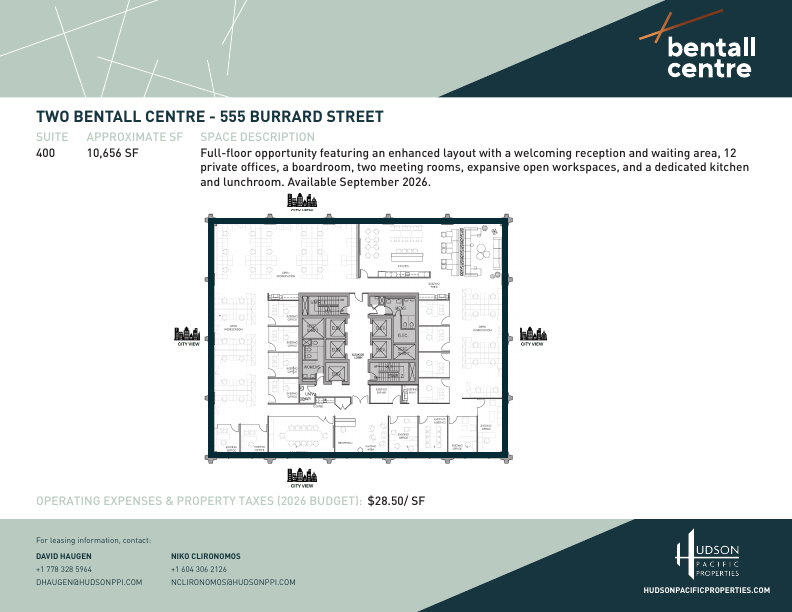 400 - 555 Burrard Street, Vancouver, BC floorplan