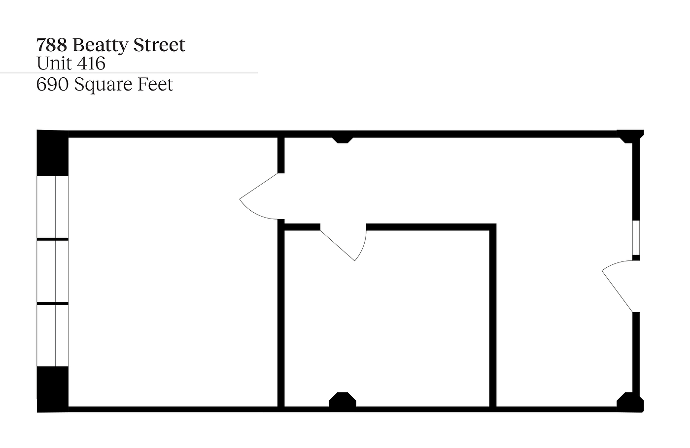416 - 788 Beatty Street, Vancouver, BC floorplan