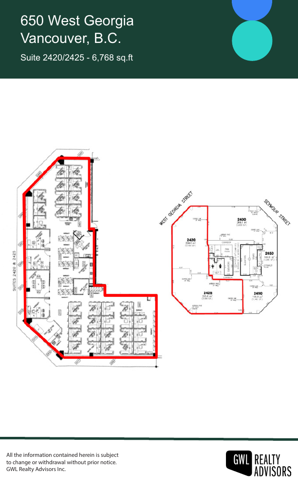 2420 - 650 West Georgia Street, Vancouver, BC floorplan