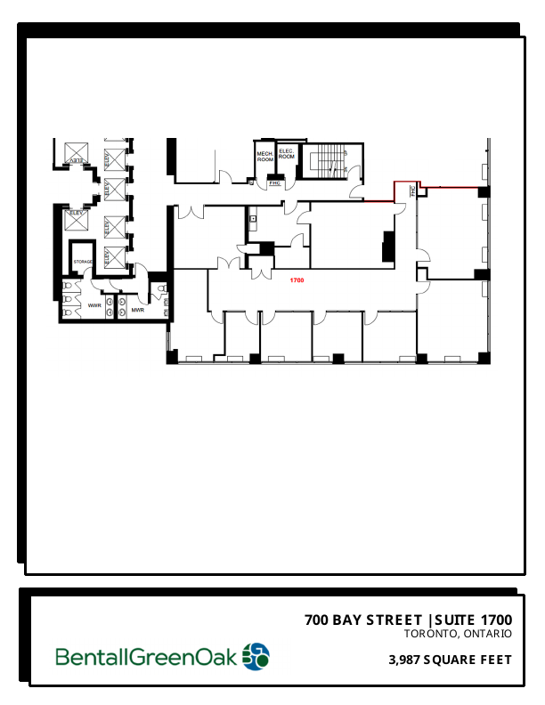1700 - 700 Bay Street, Toronto, ON floorplan