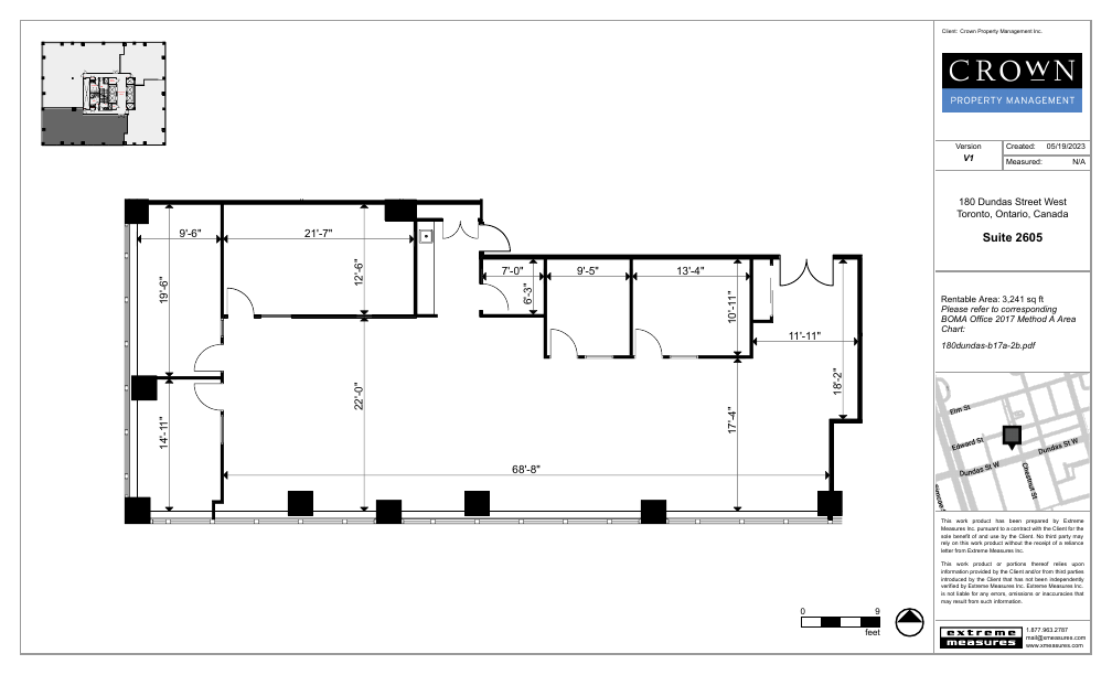 2605 - 180 Dundas Street West, Toronto, ON floorplan