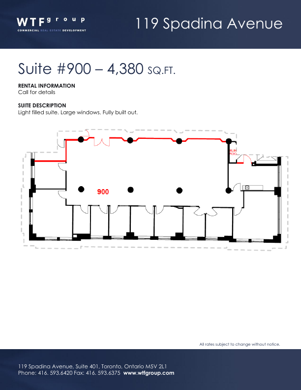 900 - 119 Spadina Avenue, Toronto, ON floorplan
