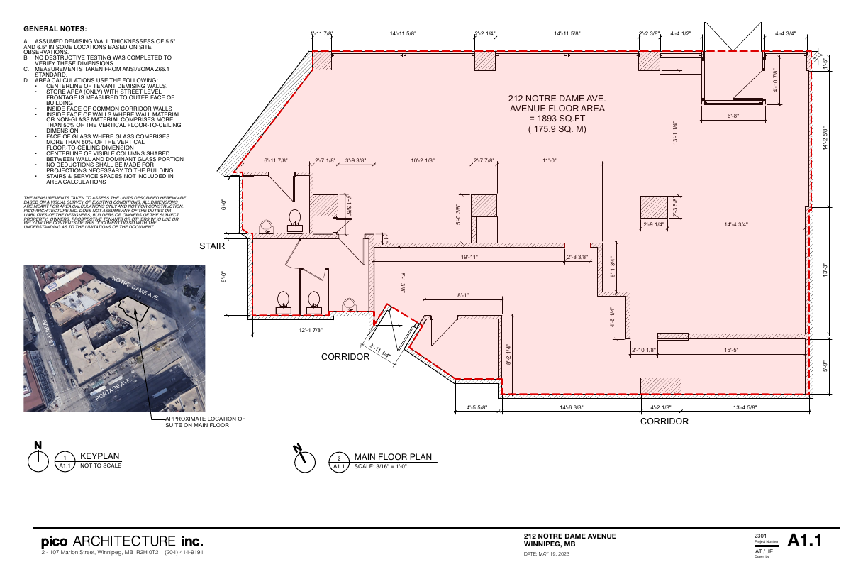 212 Notre Dame Avenue, Winnipeg, MB floorplan