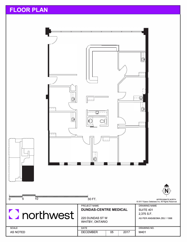 401B - 220 Dundas St W, Whitby, ON floorplan