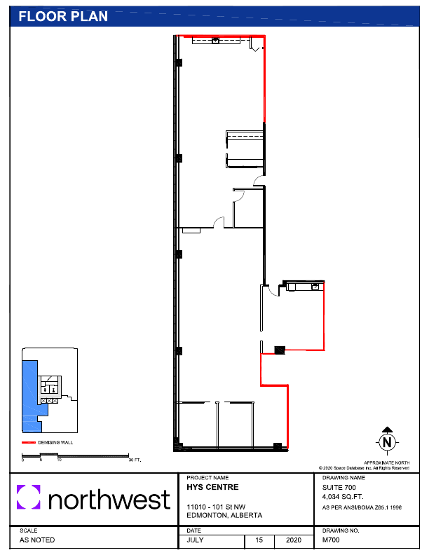 700 - 11010 101 St NW, Edmonton, AB floorplan
