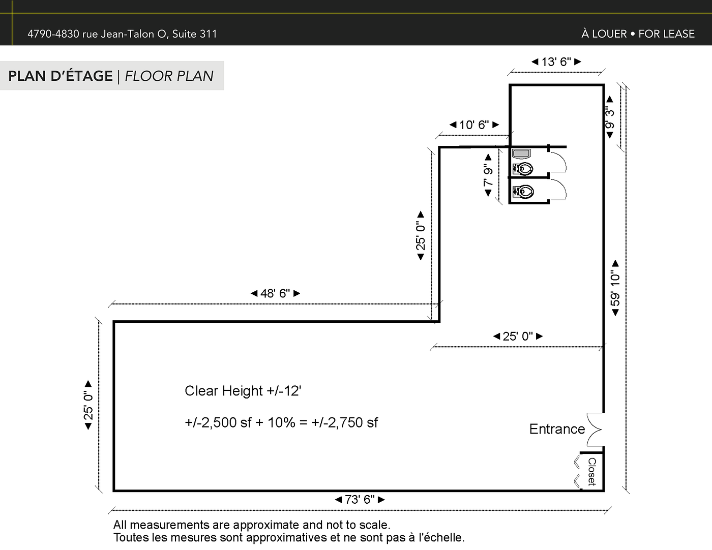 311 - 4790-4830 Rue Jean-Talon Ouest, Montréal, QC floorplan