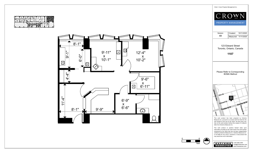 1107 - 605-123 Edward Street, Toronto, ON floorplan