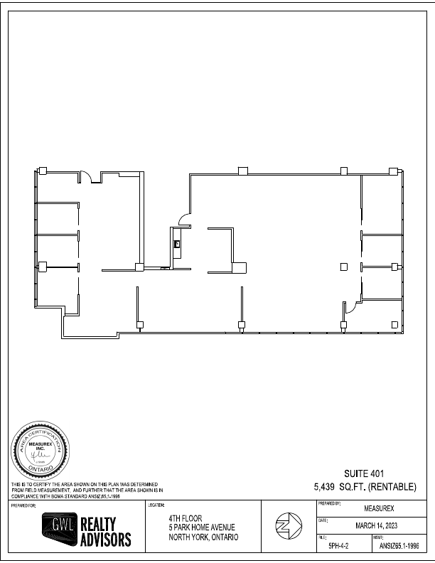 401 - 5 Park Home Avenue, Toronto, ON floorplan