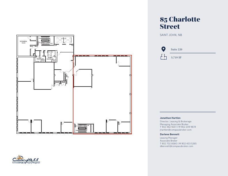 220 - 85 Charlotte St, Saint John, NB floorplan
