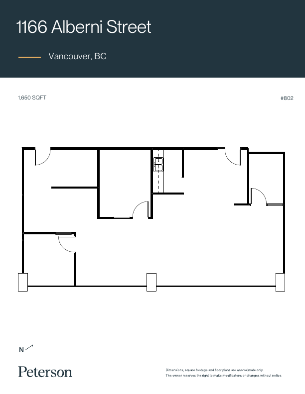 802 - 1166 Alberni St, Vancouver, BC floorplan