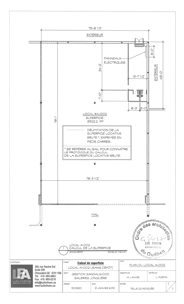 A002 - 3460 Boulevard Saint François, Saguenay, QC floorplan