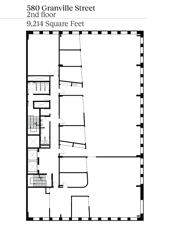 2nd - 580 Granville Street, Vancouver, BC floorplan