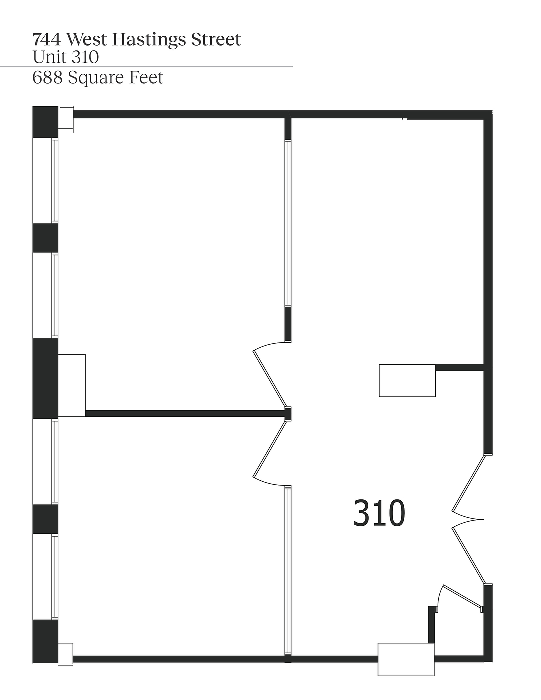 310 - 744 West Hastings Street, Vancouver, BC floorplan
