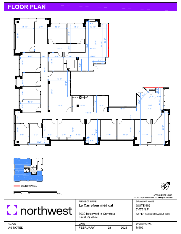 902 - 3030 Boulevard le Carrefour, Laval, QC floorplan