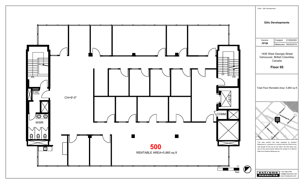 500 - 1445 West Georgia Street, Vancouver, BC floorplan