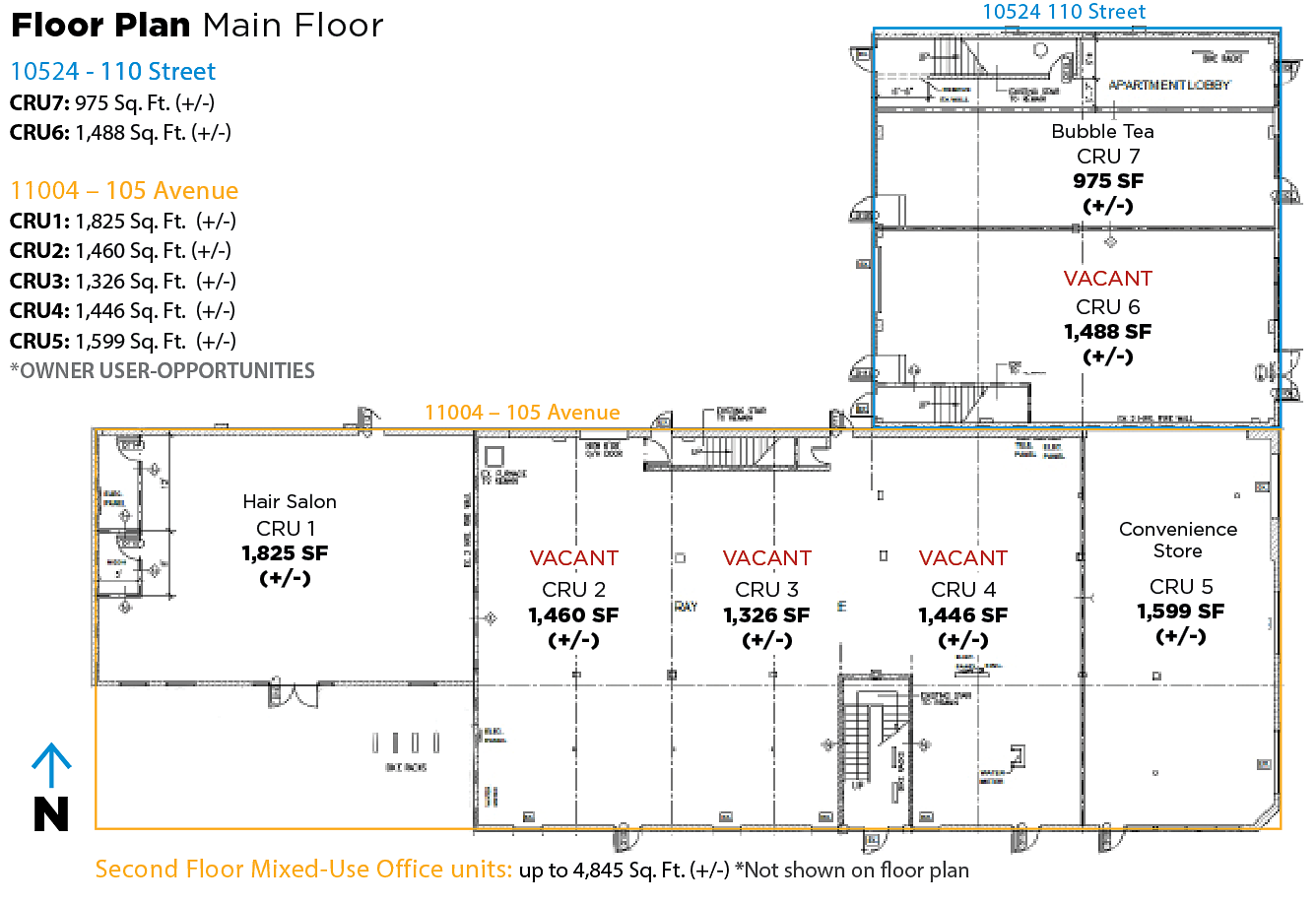 11004 105 Avenue Northwest, Edmonton, AB floorplan
