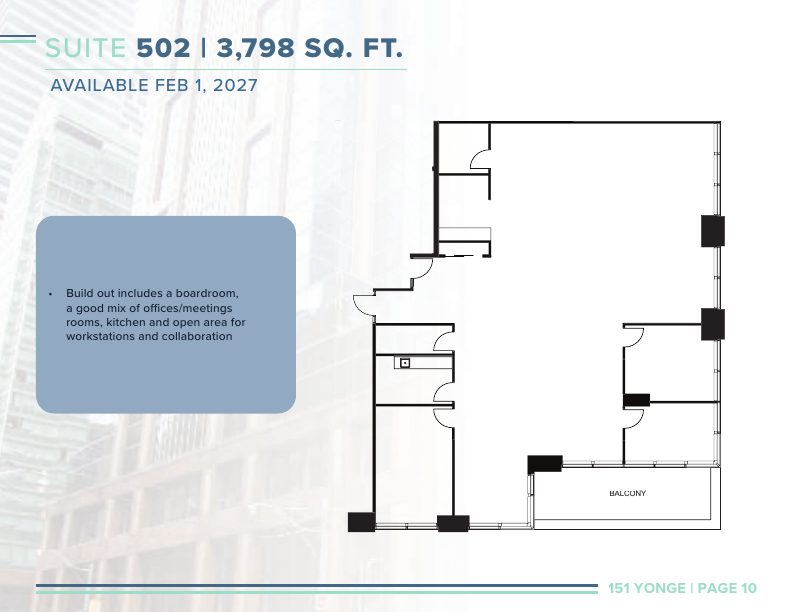 502 - 151 Yonge Street, Toronto, ON floorplan