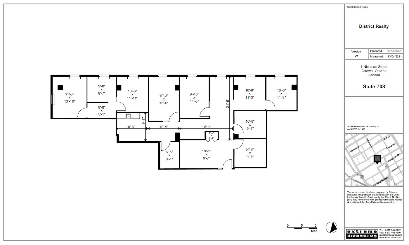 708 - 1 Nicholas Street, Ottawa, ON floorplan