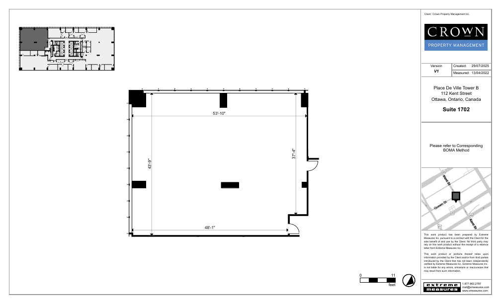 1702 - 112 Kent Street, Ottawa, ON floorplan