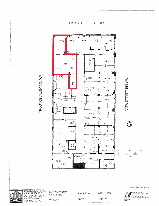 404 - 620 View St, Victoria, BC floorplan