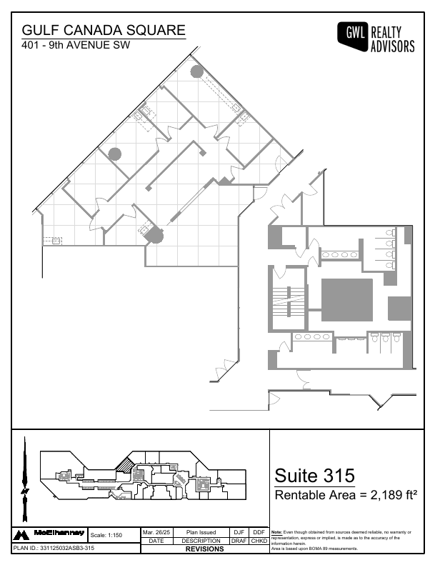 315 - 401 9 Avenue Southwest, Calgary, AB floorplan