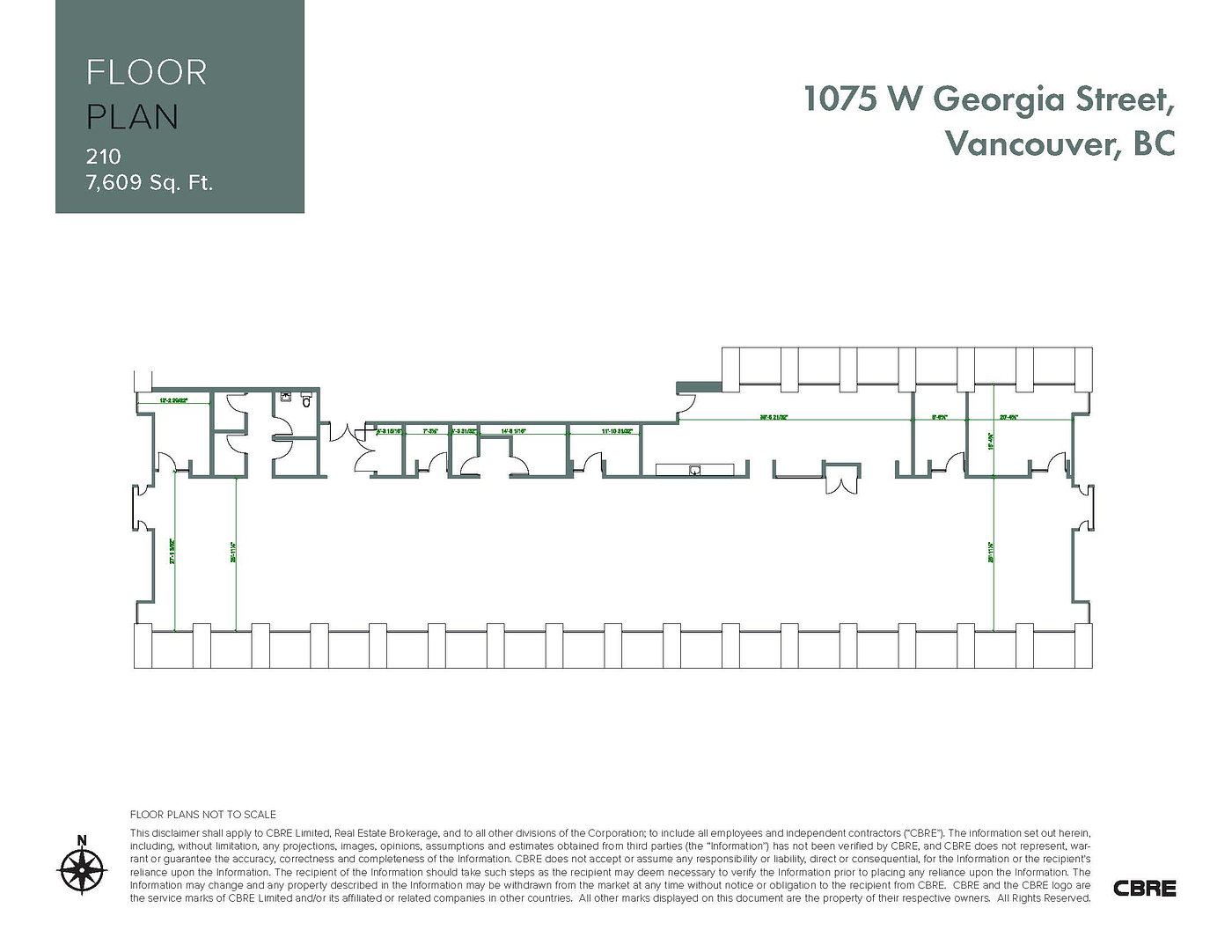 210 - 1075 W Georgia St, Vancouver, BC floorplan