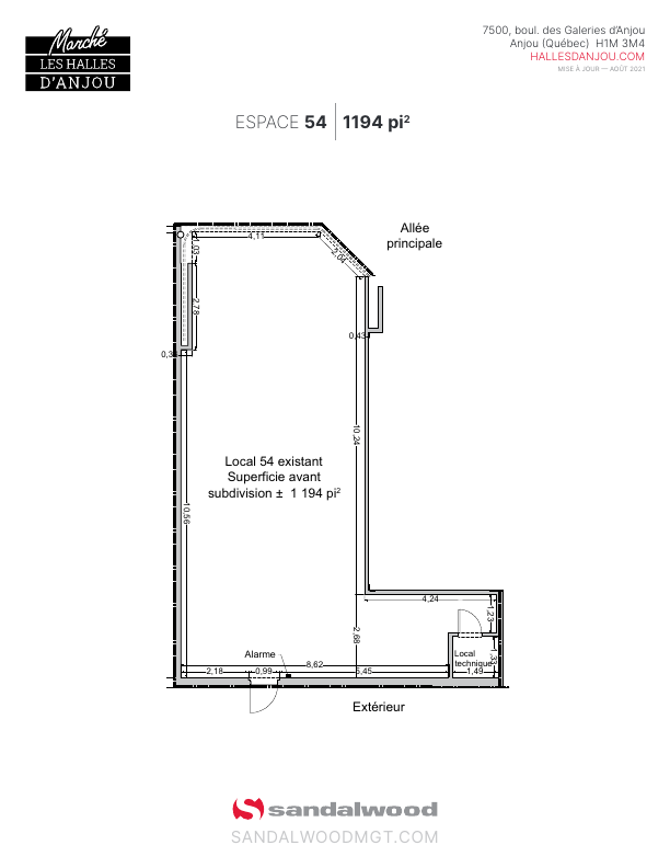 54 - 7500 Boulevard des Galeries d'Anjou, Montréal, QC floorplan