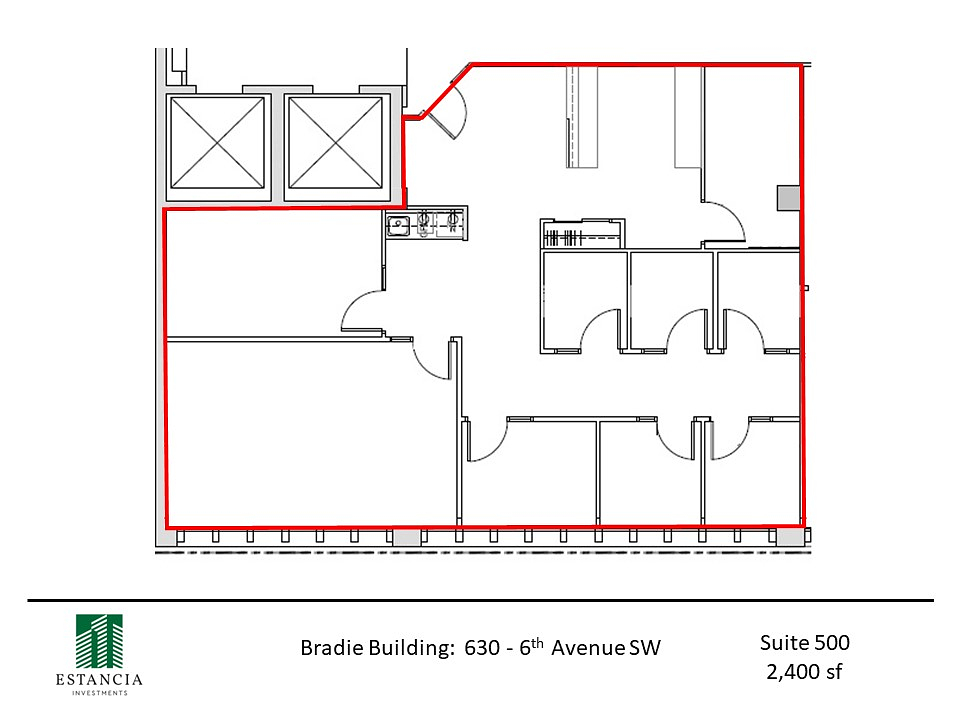 500 - 630 6 Avenue Southwest, Calgary, AB floorplan