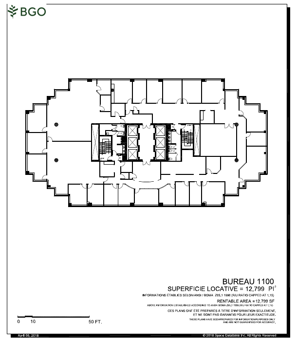 1100 - 999 Boulevard De Maisonneuve Ouest, Montreal, QC floorplan